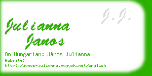julianna janos business card