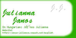julianna janos business card